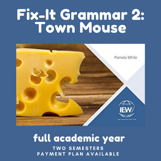Fix It! Grammar, 2024-2025 academic year, book 2, Instructor Bell, Fridays, 8am CST