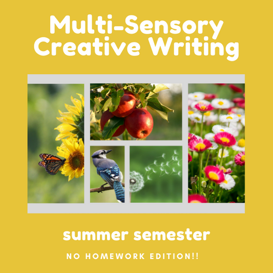 Multi-Sensory Creative Writing + IEW Concepts, summer, 4th-8th, NO HOMEWORK, Instructor Taylor, Thursdays, 9am CST