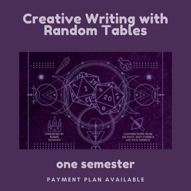 Creative Writing with Random Tables, 7th-adult, summer 2026