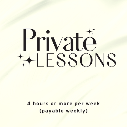 Private Lessons: Recurring Weekly Subscription (4+ hours of instruction per week)