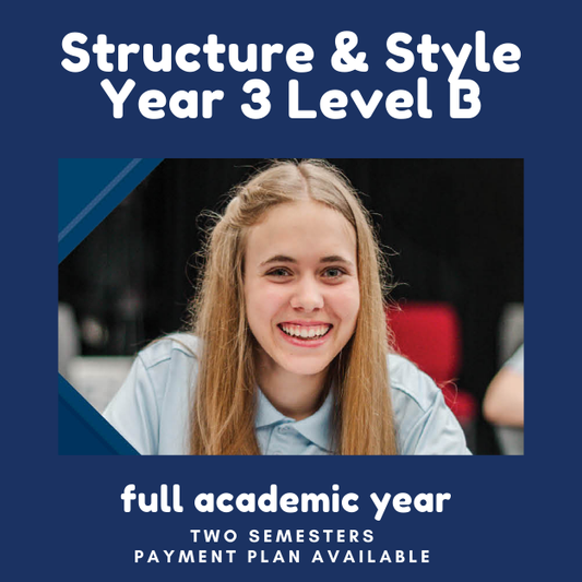Structure & Style Year 3 Level B (SSS3B), 8th-10th, 2026-2027, Instructor Simmons